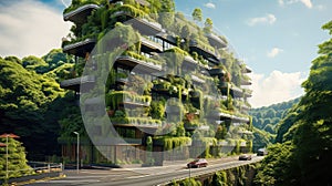 eco green condominium building