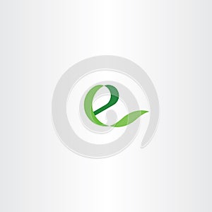 eco green e letter icon e vector health logo