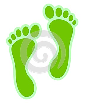 Eco green footprints