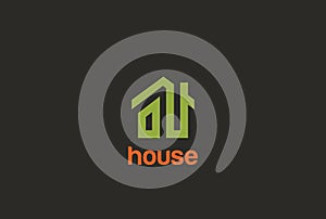 Eco Green House Logo design Real Estate