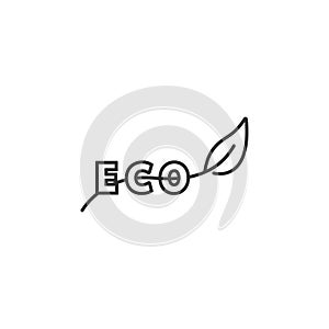 Eco green icon. Simple element illustration. Eco green symbol design from Ecology collection set. Can be used in web and mobile