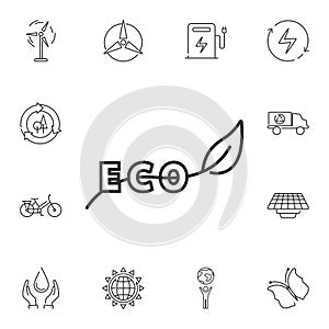 Eco green icon. Simple element illustration. Eco green symbol design from Ecology collection set. Can be used in web and mobile