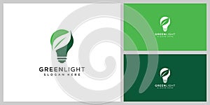 eco green light bulb logo vector