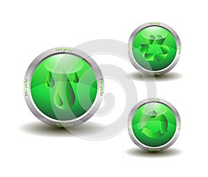 Eco Green Recycle Icon