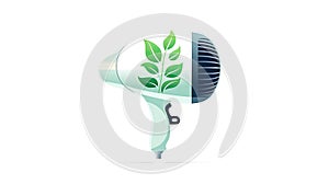 eco hair dryer on white background