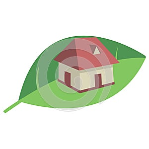 Eco home concept vector