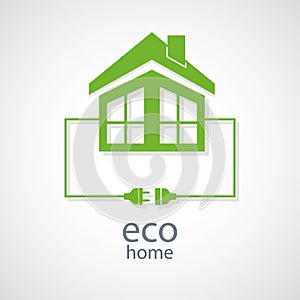 Eco home concept. Vector.