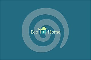 Eco home-logo template