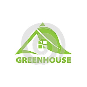 Eco house building design logo vector