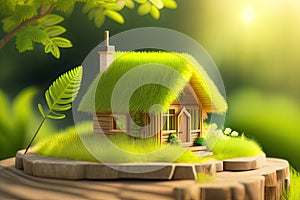 Eco House Green Environmental Generative AI