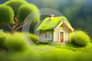 Eco House Green Environmental Generative AI