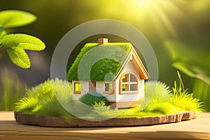 Eco House Green Environmental Generative AI