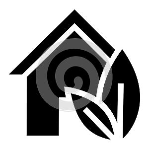 Eco house icon, simple style