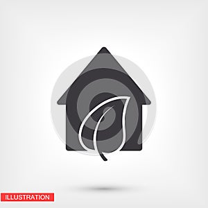 Eco House icon. Vector Eps 10 . Lorem Ipsum Flat Design
