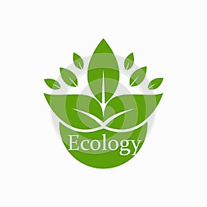 Eco icon. Ecology sign. Vector illustration, flat design.