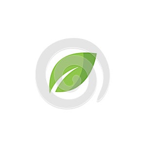 Eco icon green leaf vector illustration.