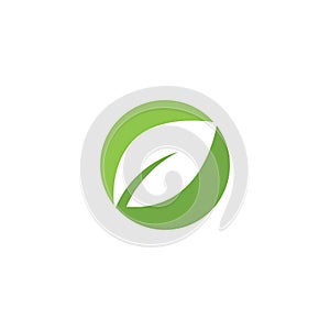 Eco icon green leaf vector illustration.