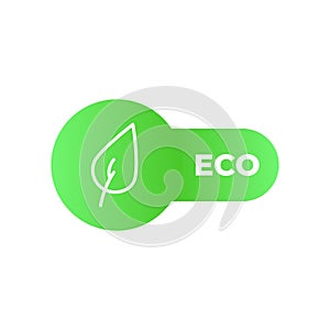 Eco icon green leaf vector illustration isolated