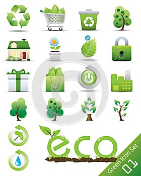Eco icon set