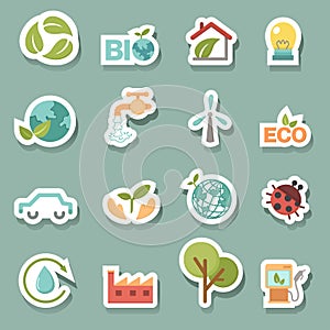 Eco icons set vector