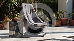 Eco-kinetic Black Chair For Sensory Outdoor Experience