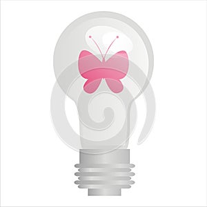 Eco lamp with butterfly