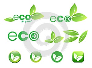 Eco leaf icon