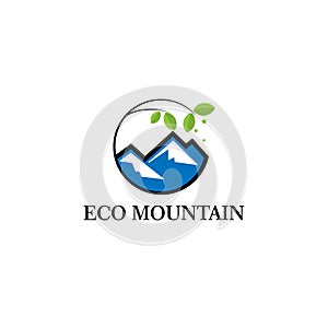 Eco mountain logo vector illustration concept, icon, element, and template for company