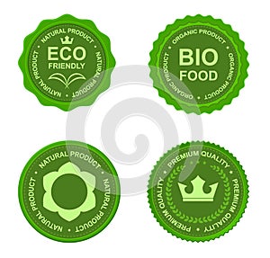 Eco natural green business labels set