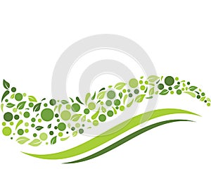 Eco nature Leaf Background Vector Illustration