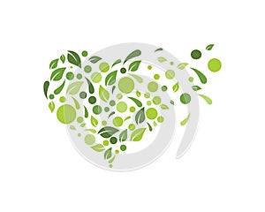Eco nature Leaf Background Vector Illustration