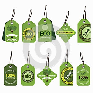 Eco organic cardboard labels big set.