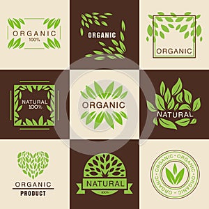 Eco Organic Labels Set