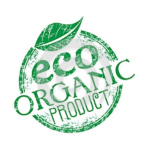 Eco organic product rubber stamp