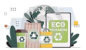 Eco packaging vector concept