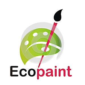 Eco paint design logo template