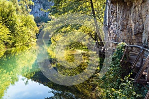 Eco path along Zlatna Panega river, Lukovit, Bulgaria