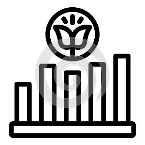 Eco plant chart icon outline vector. Structure economic