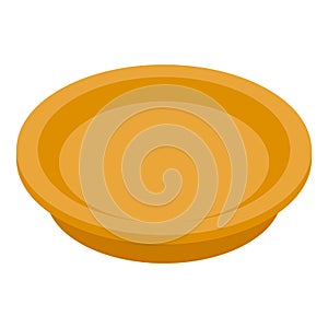 Eco plate icon, isometric style