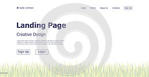 Eco problem landing page design concept website - Vector