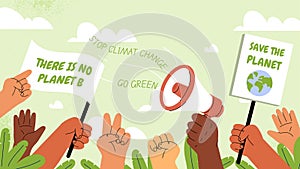Eco protest vector concept