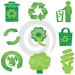 Eco & Recycle icons