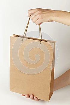 Eco shopping bag mockup. Template for branding retail packaging