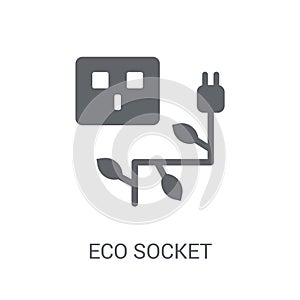 eco Socket icon. Trendy eco Socket logo concept on white background from Nature collection