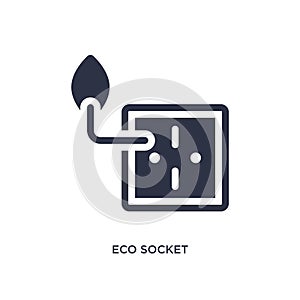 eco socket icon on white background. Simple element illustration from nature concept