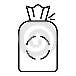 Eco soft bag icon, outline style