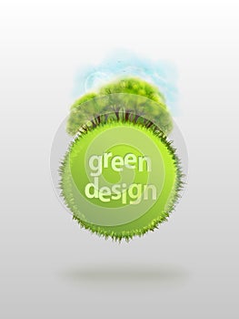 Eco spring forest green vector