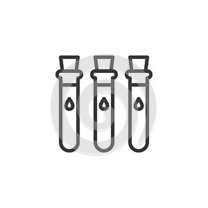 Eco test tubes outline icon