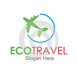 Eco travel logo design concept