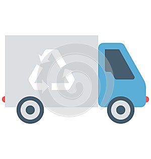 Eco Van, Ecology Color Isolated Vector Icon